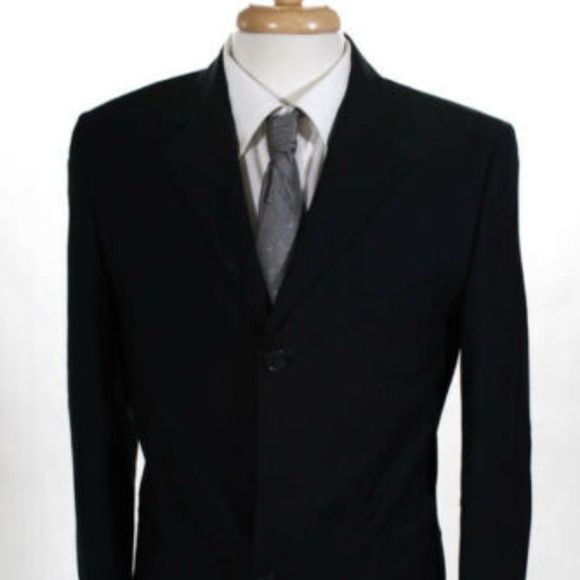 MICHAEL KORS BLUE WOOL V-n THREE BUTTON Blazer 40